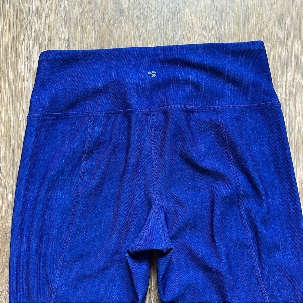 90 Degree By Reflex Indigo Blue Crop Yoga Leggings Athleisure Capri Pants - XS - Picture 7 of 9